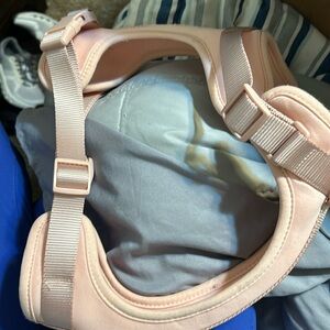 Light pink dog harness. Medium in size.